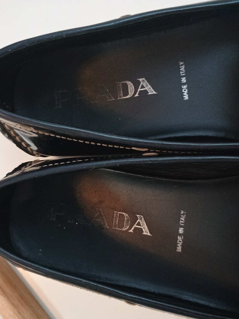 Prada Driving Loafers Used But Still Have Some Wear Left! Comfortable 7 Ladies. - Picture 3 of 3
